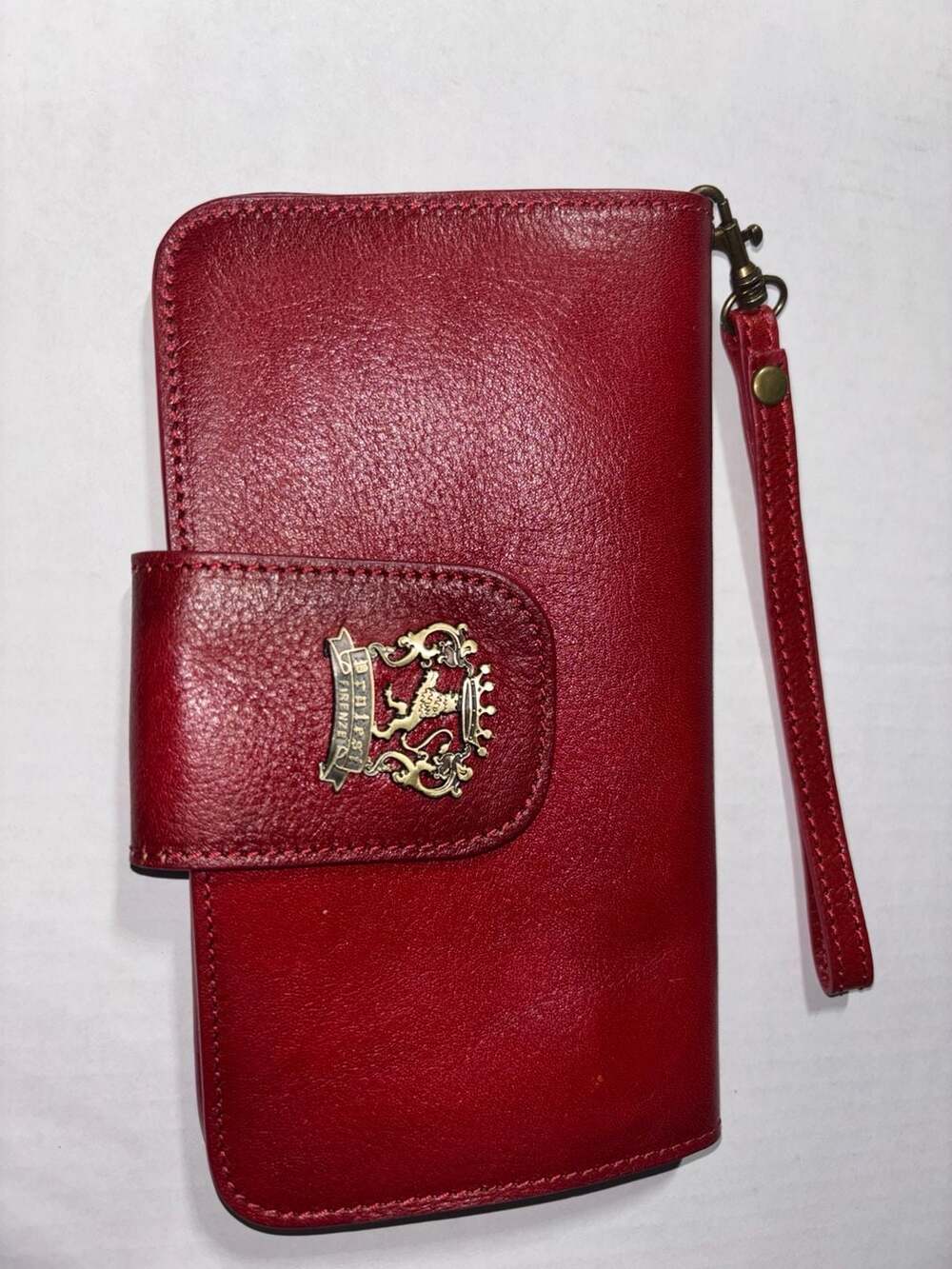 NWOT Pratesi Firenze Red Italian Leather